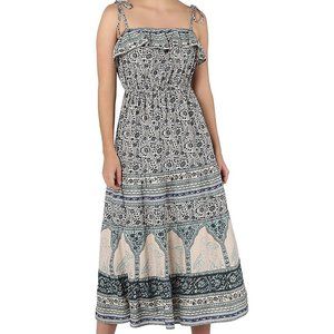 Dex Plus Taj Mahal Printed Squareneck Sleeveless Pull On Midi Dress‎ X (12/14)